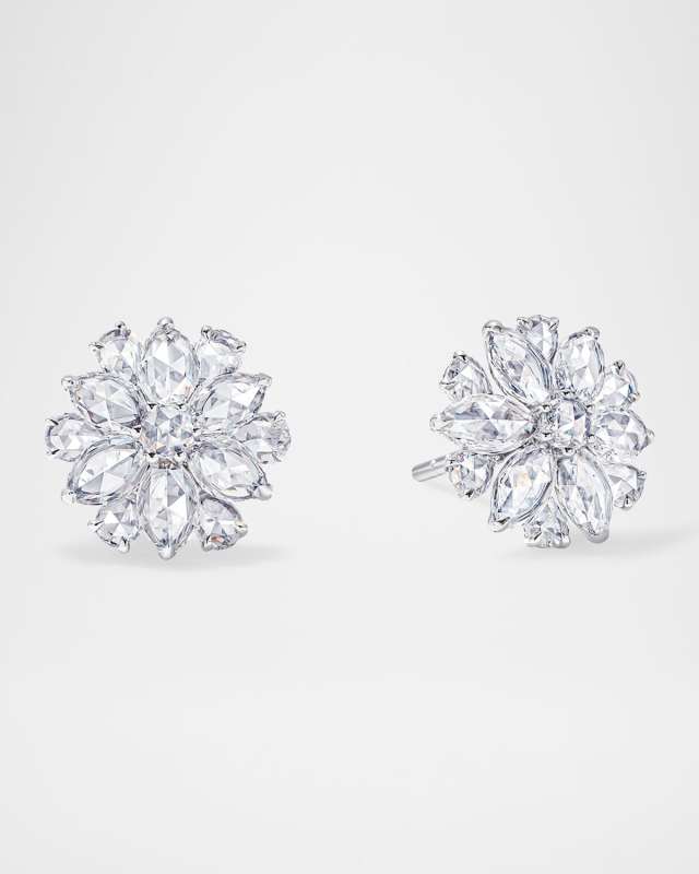 Eclat 18K White Gold Diamond Stud Earrings